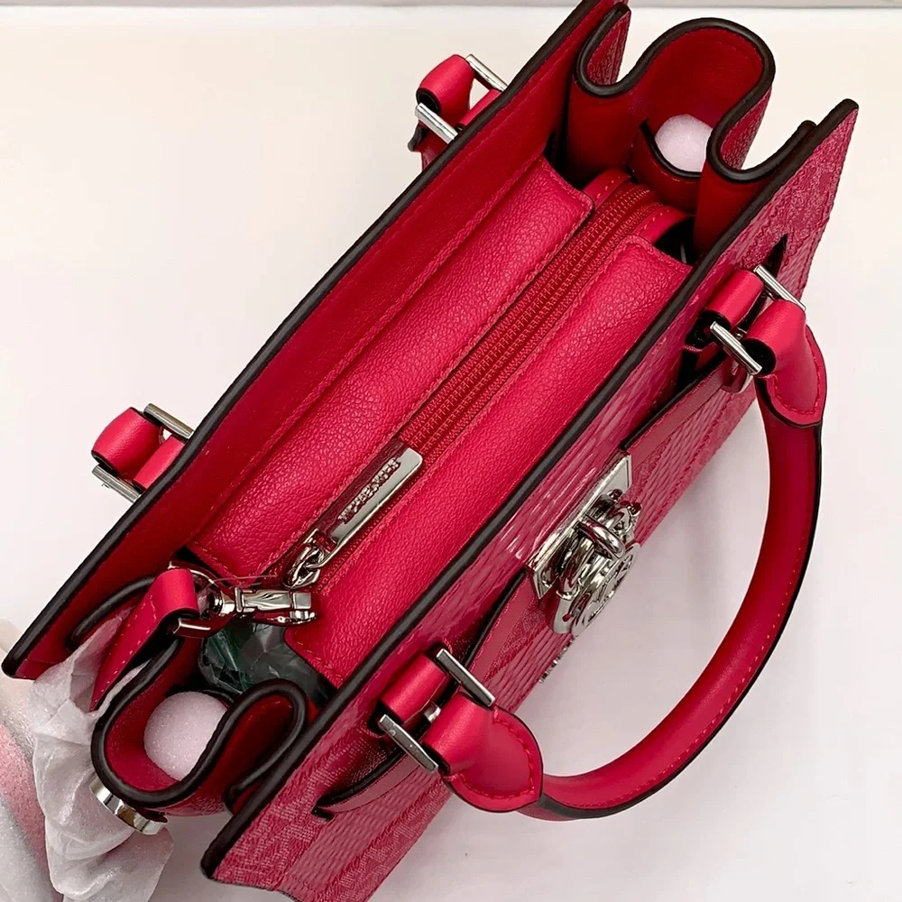 Michael Kors Hamilton Small Satchel Shoulder Crossbody Bag  Electric Pink Multi